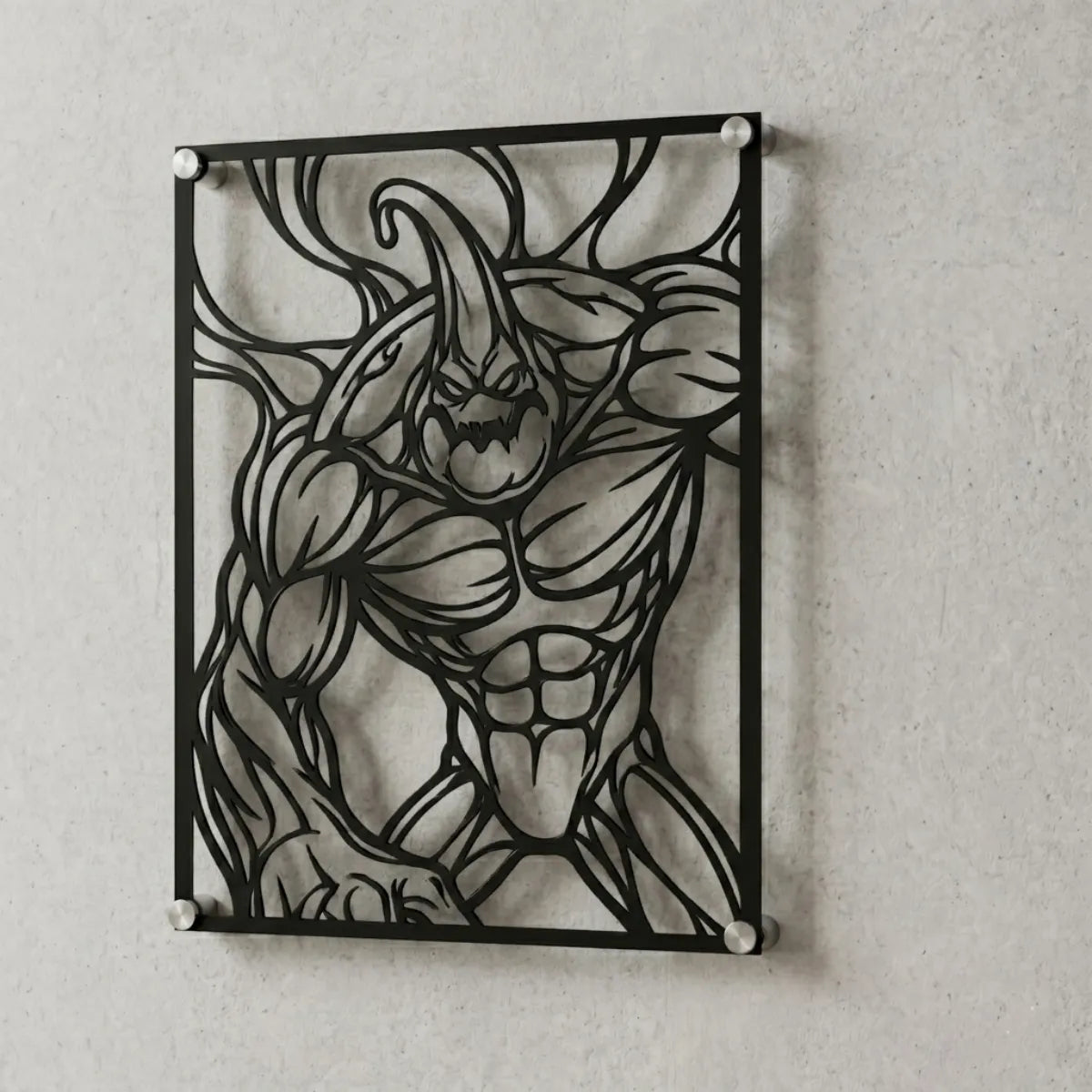 Cuadro decorativo de Zac de League of Legends en acero cortado a láser