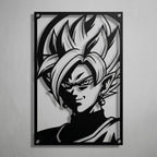 Cuadro decorativo en acero de Zamasu Fusionado de Dragon Ball cortado a láser - Noxhound