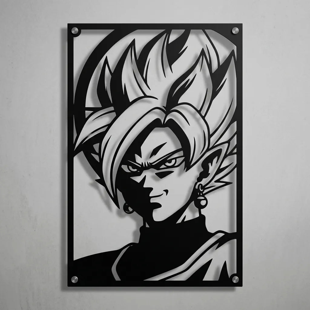 Cuadro decorativo en acero de Zamasu Fusionado de Dragon Ball cortado a láser - Noxhound