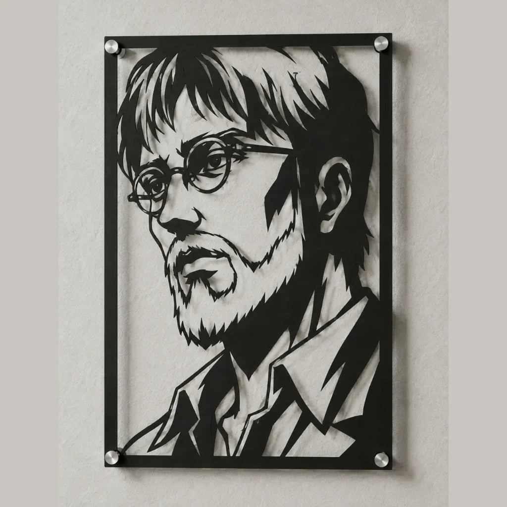 Cuadro decorativo en acero de Zeke Yeager de Shingeki no Kyojin cortado a láser - Noxhound