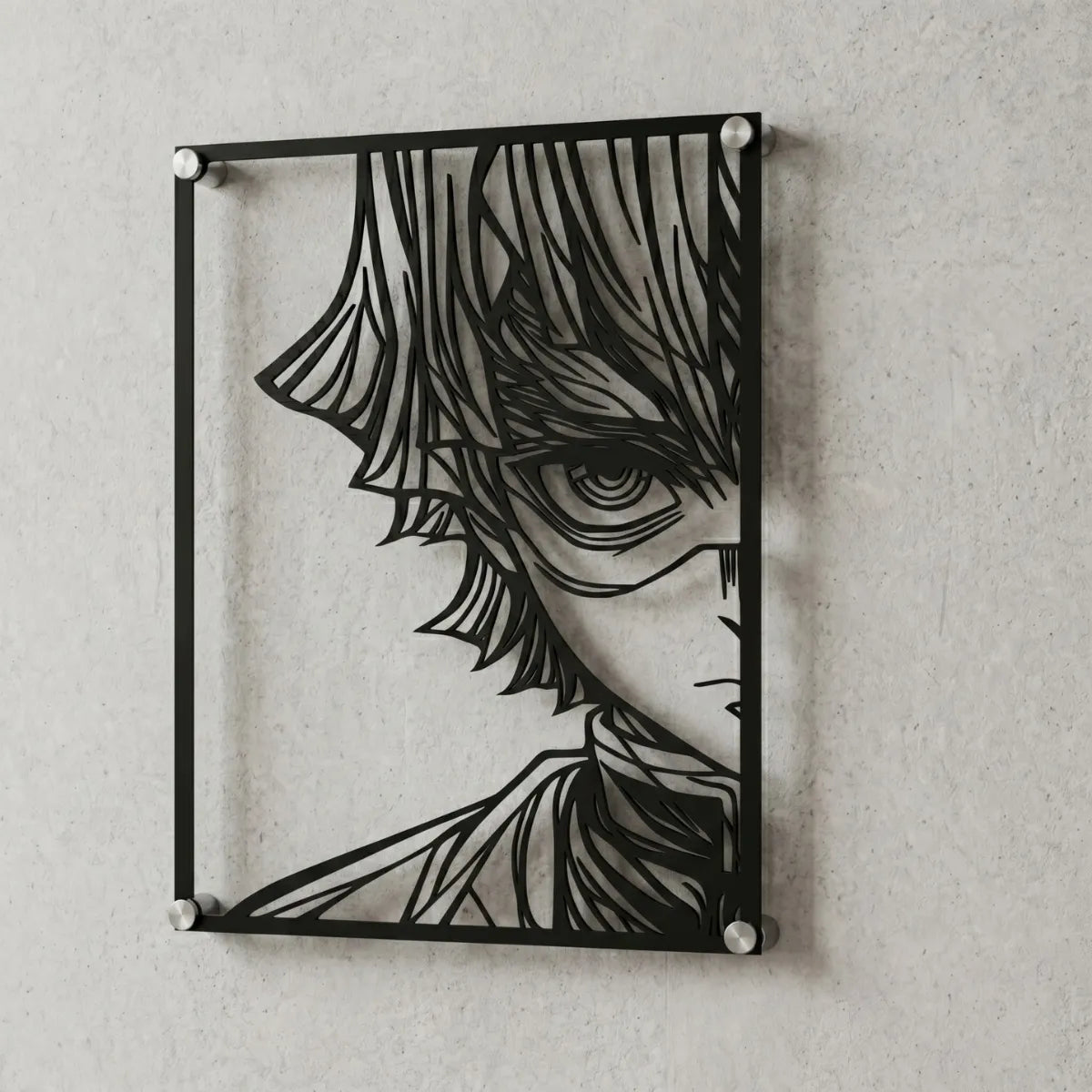 Cuadro decorativo en acero de Zenitsu Agatsuma de Kimetsu no Yaiba cortado a láser - Noxhound