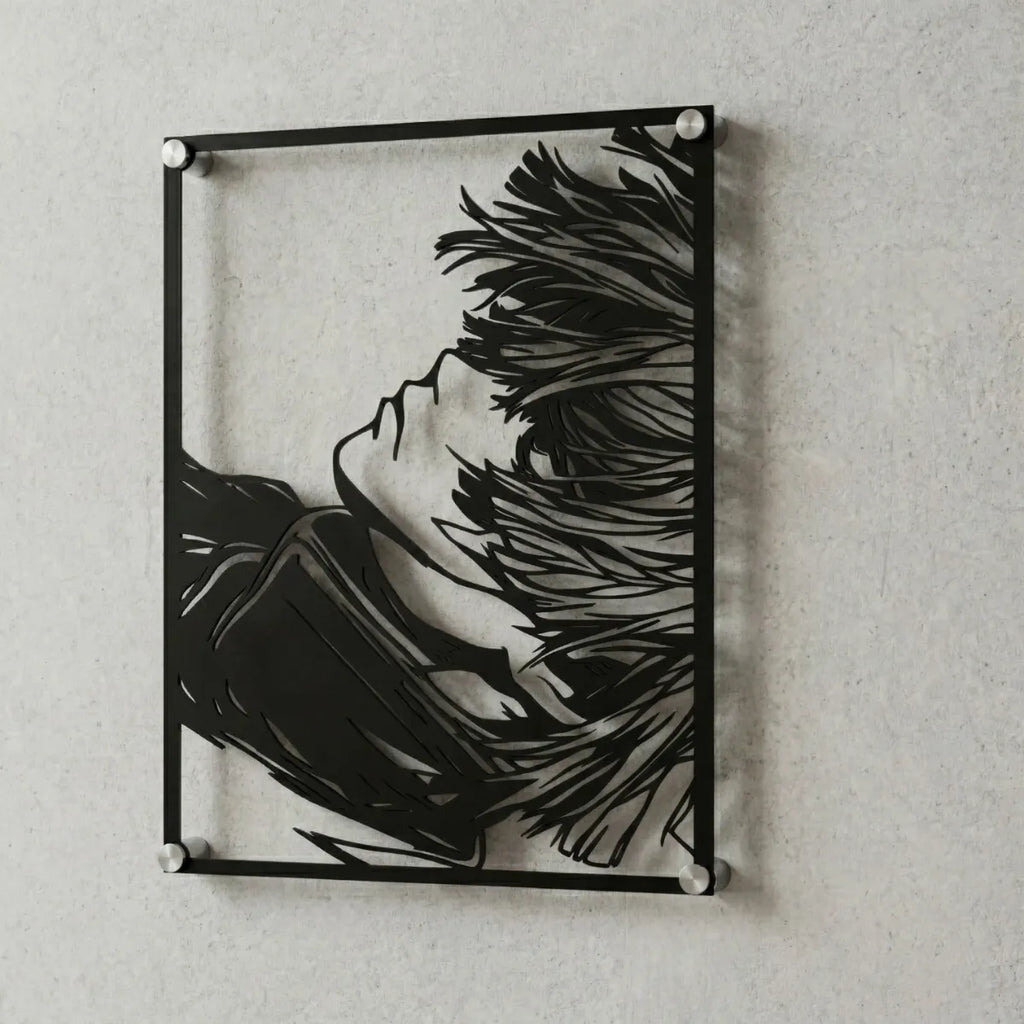 Cuadro decorativo en acero de Zenitsu Agatsuma Versión B de Kimetsu no Yaiba cortado a láser - Noxhound