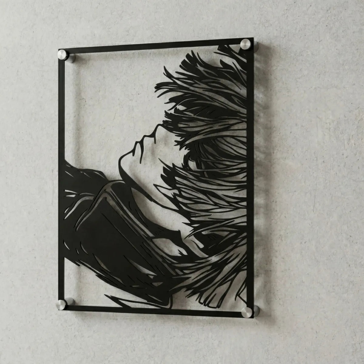 Cuadro decorativo en acero de Zenitsu Agatsuma Versión B de Kimetsu no Yaiba cortado a láser - Noxhound