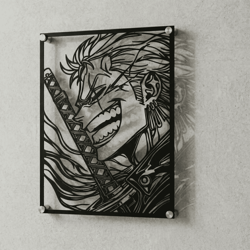 Cuadro Decorativo Anime One Piece Zoro en Acero
