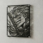 Cuadro decorativo en acero de Zoro de One Piece cortado a láser - Noxhound